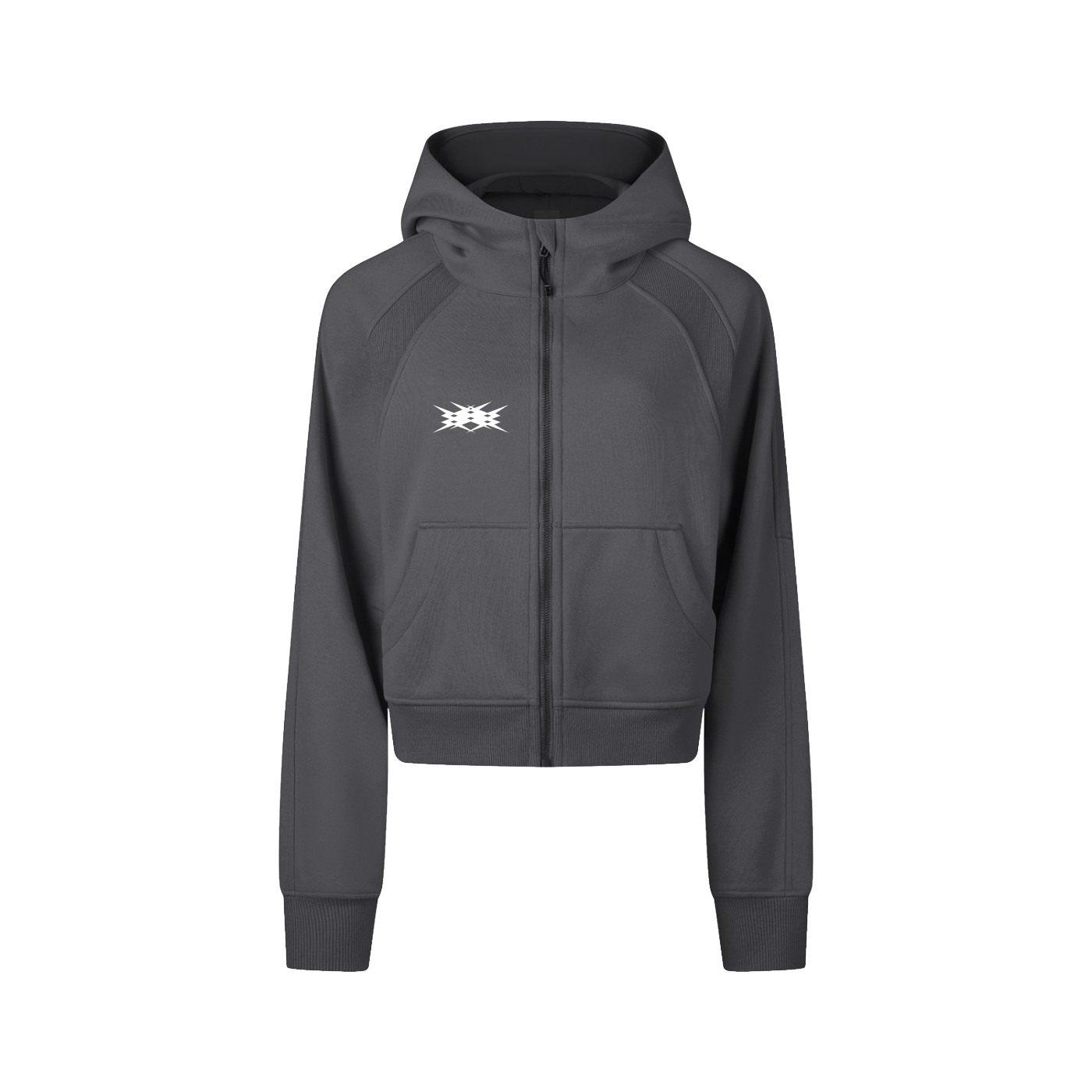zip-hoodie,cropped,bodycon,fitted,stretch-fabric,tight-fit,clean-basic,sporty