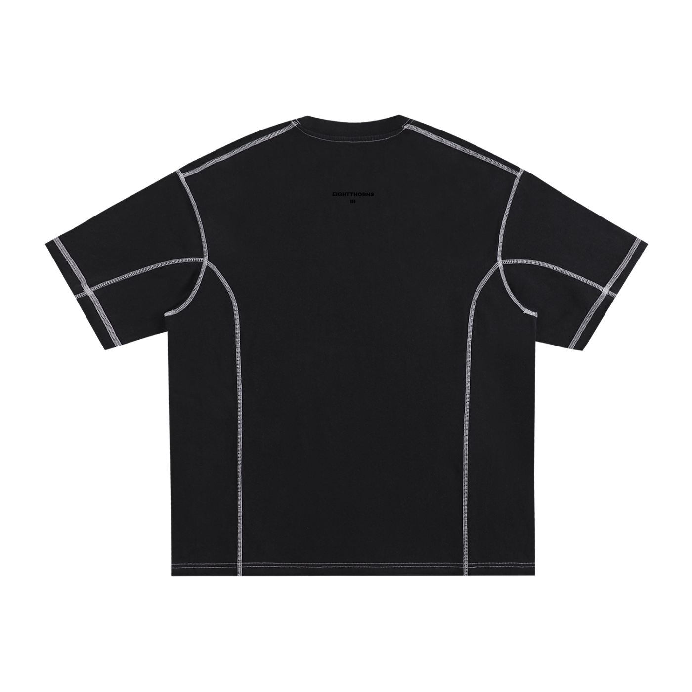 contrast-stitch,standard-fit,black-tee,limited-drop,streetwear