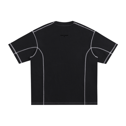 contrast-stitch,standard-fit,black-tee,limited-drop,streetwear