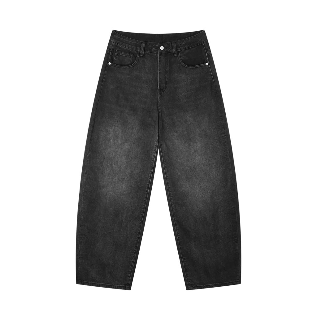 Vintage Wash Barrel Jeans