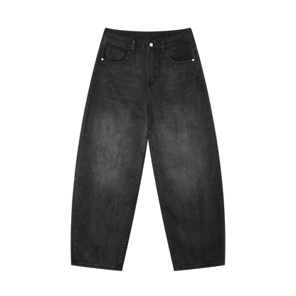 Vintage Wash Barrel Jeans