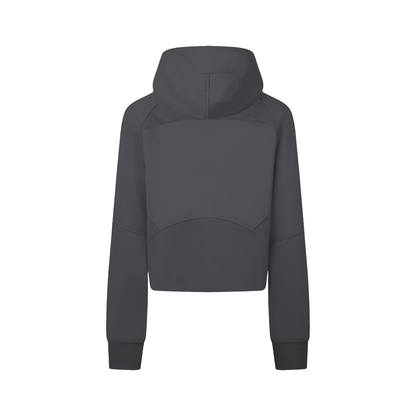zip-hoodie,cropped,bodycon,fitted,stretch-fabric,tight-fit,clean-basic,sporty