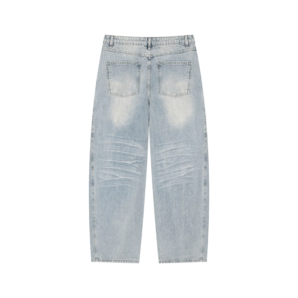 Enzyme Wash Wide Leg Jeans