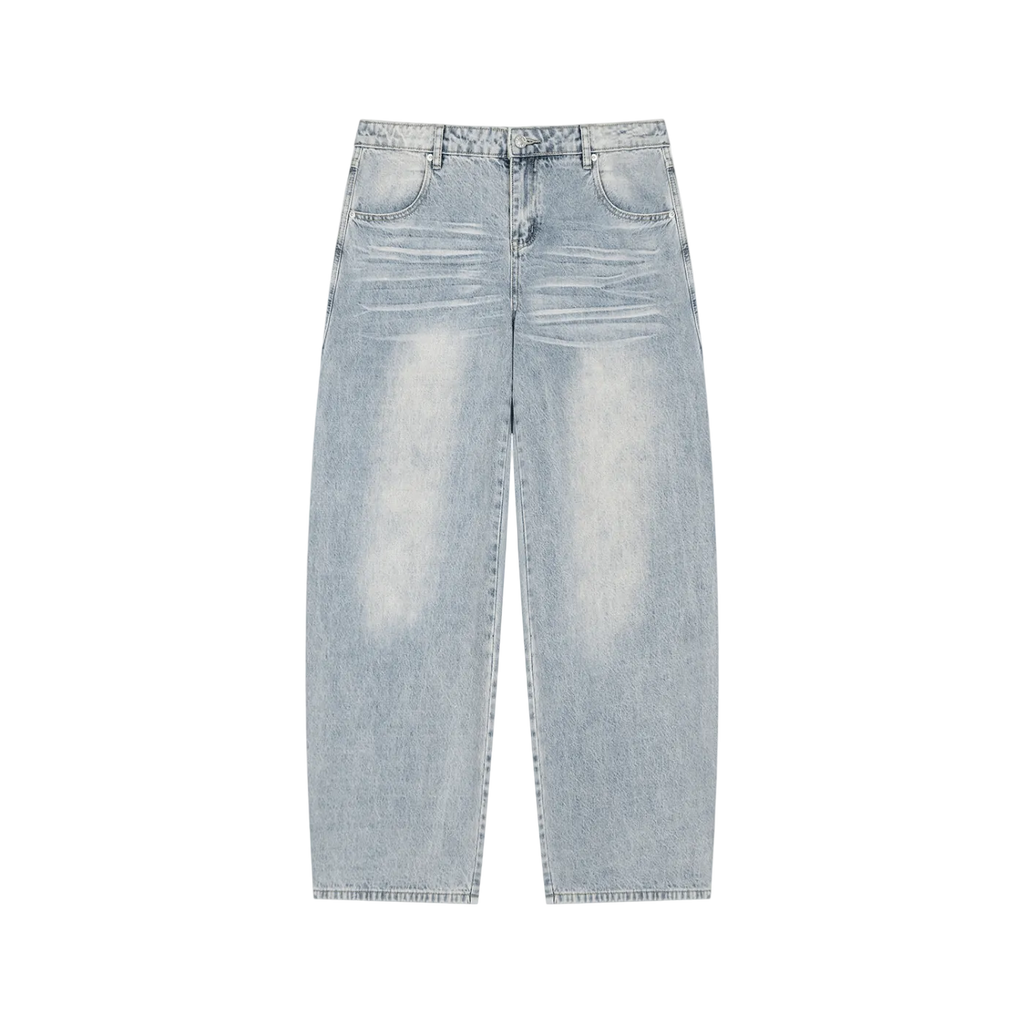 Enzyme Wash Wide Leg Jeans
