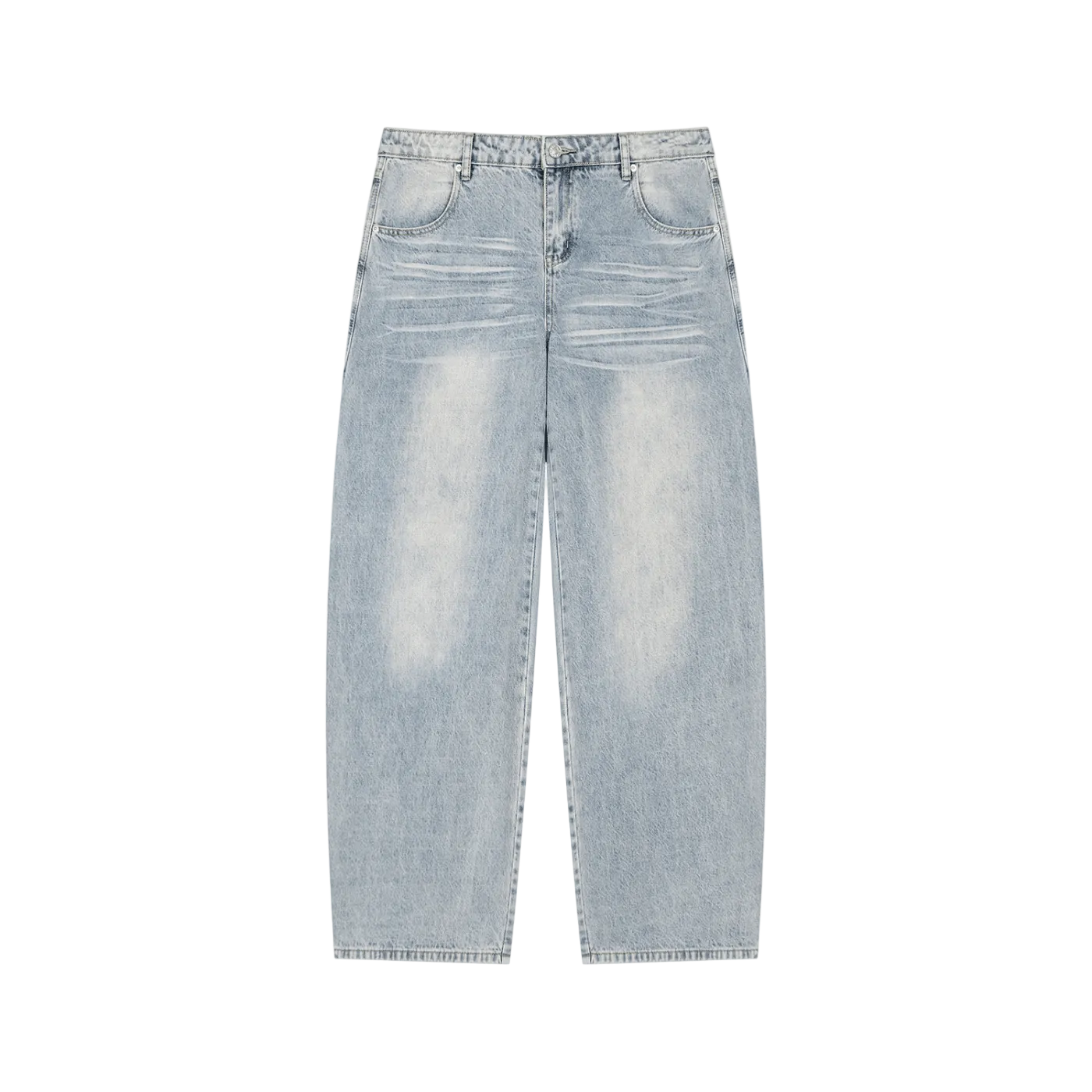 Enzyme Wash Wide Leg Jeans