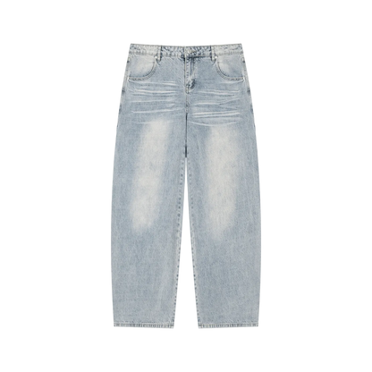 Enzyme Wash Wide Leg Jeans
