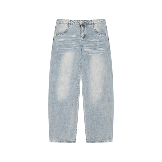 Enzyme Wash Wide Leg Jeans