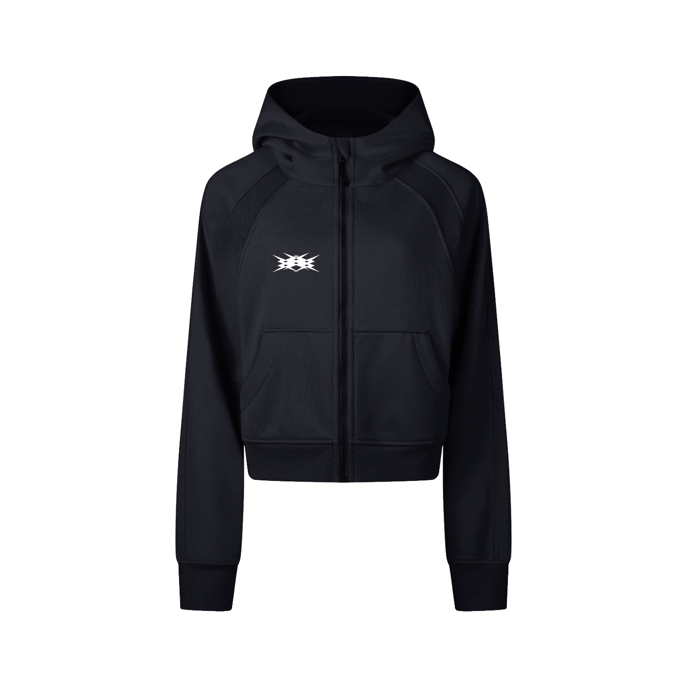 zip-hoodie,cropped,bodycon,fitted,stretch-fabric,tight-fit,clean-basic,sporty