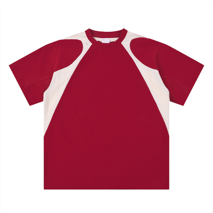 contrast-panel ,loose-fit,cotton,drop-shoulder,everyday-wear