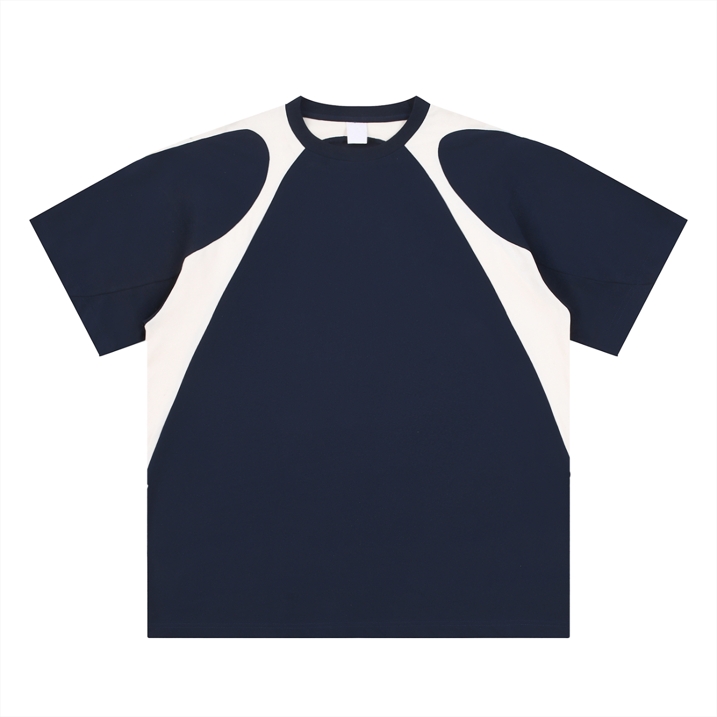 contrast-panel ,loose-fit,cotton,drop-shoulder,everyday-wear