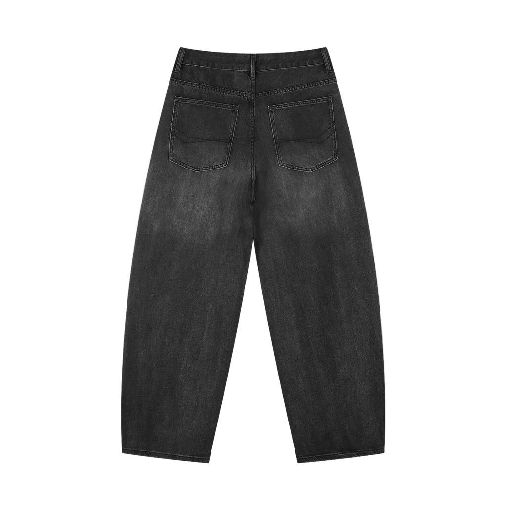 Vintage Wash Barrel Jeans