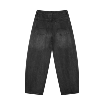 Vintage Wash Barrel Jeans