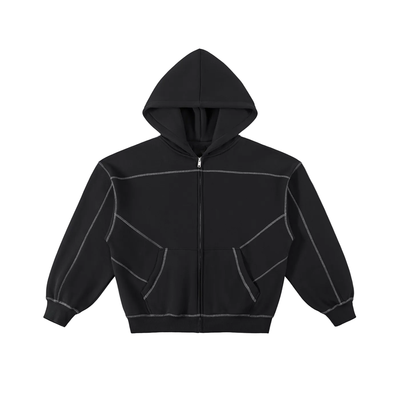Stitched Box Zip-up