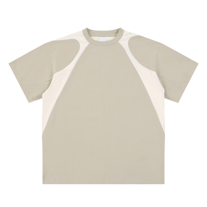 contrast-panel ,loose-fit,cotton,drop-shoulder,everyday-wear
